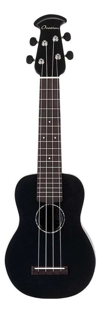Ukelele Soprano Acústico Ovation Ucs10 Celebrity Negro Con Funda