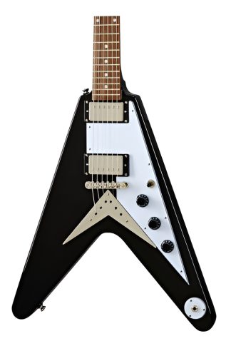 Guitarra Eléctrica EpiPhone Flying V Ebony Negra Caoba 6 Cuerdas Diestro Negro