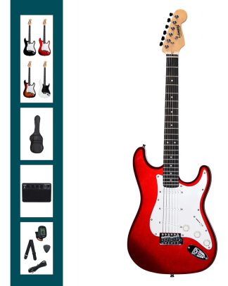 Leonard Set Guitarra Electrica Amplificador Funda Acc