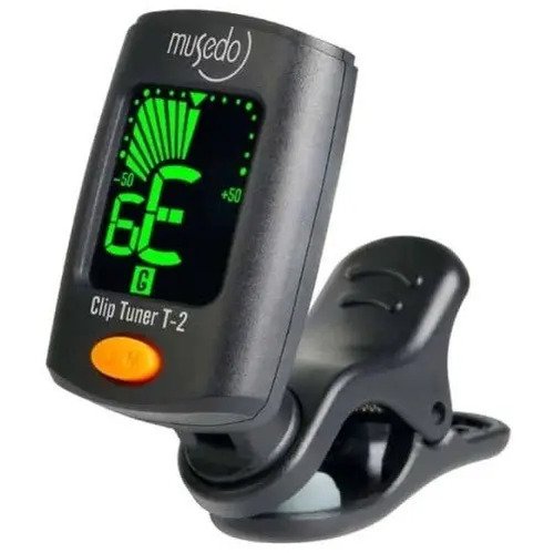 Musedo T2 Afinador Clip Cromatico Guitarra Bajo Ukelele