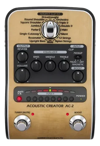 Zoom Ac2 Pedal Guitarra Acustica 16 Presets Salida Xlr
