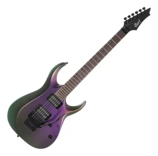 Guitarra Eléctrica Cort X Series De Tilo Flip Purple Con Diapasón De Palo De Rosa Diestro