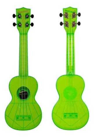 Ukelele Kala Waterman Ka-swf Soprano Acústico Verde Brillante