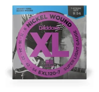 Daddario Exl120-7 Encordado Guit Eléctrica 7 Cuerdas 009-054