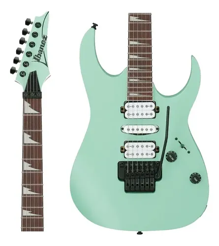 Guitarra Electrica Ibanez Rg470dxsfm 24 Trastes Con Palanca Diestro Sea Foam Green Matte Jatobá