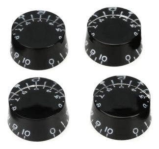 Set De Cuatro Perillas Gibson Prsk-010 Speed Knobs Black Color Negro