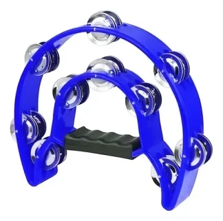 Knight Jb917 Aro Medialuna 20 Sonajas Pandereta Color Azul