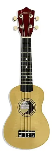 Ukelele Leonard Soprano Uk5 Con Funda 4 Cuerdas Diestro Natural