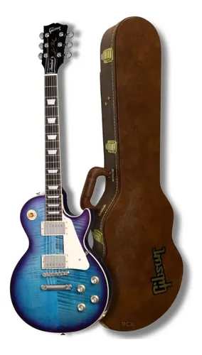 Gibson Les Paul Standard 60s Figured Guitarra Made In Usa Diestro Blueberry Burst