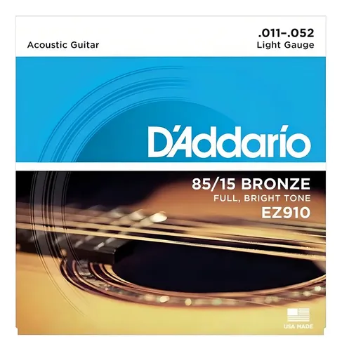 Cuerdas Para Guitarra Acústica 4:4 D'addario Ez Ez910