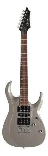 Cort X200 Guitarra Eléctrica Silver Hsh 24 Trastes Jatoba Tremolo Diestro