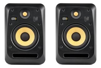 Monitores Activos Krk V6 Estudio 6.5 Pulgadas Par Con Woofer Tweeter Negro