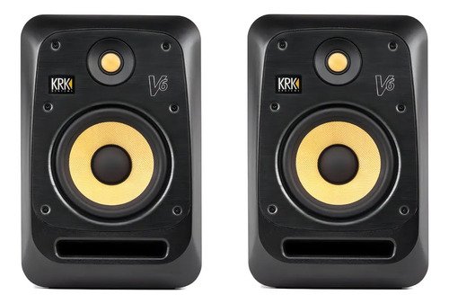 Monitores Activos Krk V6 Estudio 6.5 Pulgadas Par Con Woofer Tweeter Negro