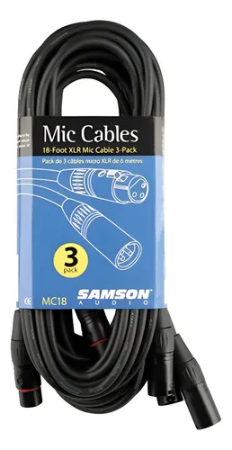 Samson Mc18xlr Pack De 3 Cables Canon Canon 6 Metros.