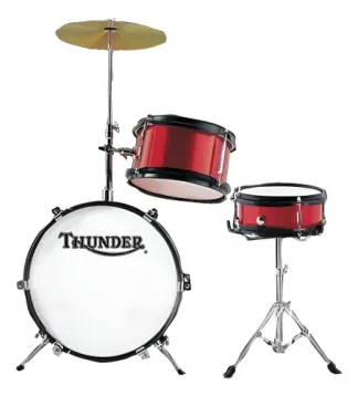 Thunder Jbj1044 Bateria Niño 3 Cuerpos Bombo 12 Platillo Color Bordó