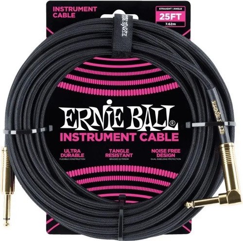 Ernie Ball P06058 Cable 7.5 M Plug Plug Entelado Ficha L Gol