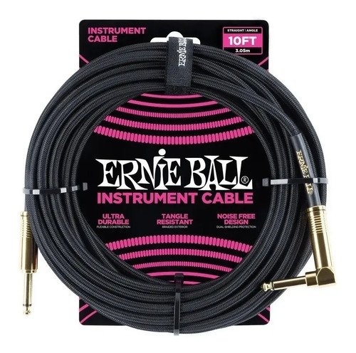 Ernie Ball P06081 Cable Instrumento Plug Angular 3 Metros