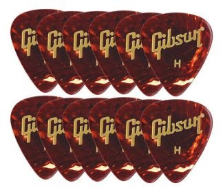 Gibson Pack 12 Puas Heavy Color Tortoise Pesado