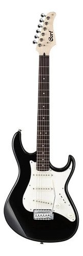 Guitarra Eléctrica Cort G200 Stratocaster Negra 6 Cuerdas Tilo Diestro Negro