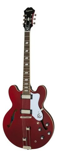 Guitarra Eléctrica EpiPhone Archtop Riviera De Arce Sparkling Burgundy Brillante Con Diapasón De Laurel De La India Diestro
