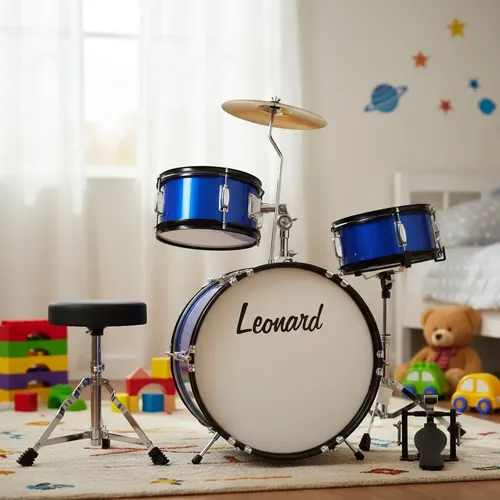 Leonard Mdj13 Bateria 3 Cuerpos Niños Bombo 13 Banqueta