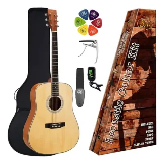 Sx Sd103k Pack Guitarra Acustica 3/4 Dreadnought Accesorios
