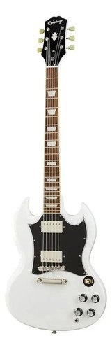 Guitarra Eléctrica EpiPhone Sg Standard Inspired By Gibson Caoba Alpine White Diestro Laurel De La India