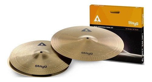 Stagg Axaset Hi Hat 13 + Crash 16 Ideal Principiante