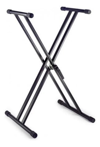 Sms Ks407 Soporte De Teclado Doble Tijera Mesa Reforzado Color Negro