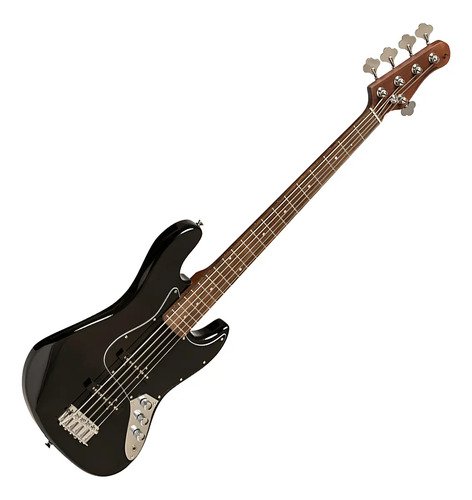Bajo Electrico Jazz Bass Stagg Sbj30blk5s 5 Cuerdas Acabado Del Cuerpo Laqueado Color Negro Orientación De La Mano Diestro