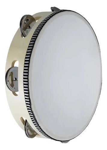 Pandereta Knight De 10 25cm Con Borde De Madera Natural