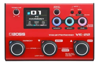 Pedal De Efectos De Voz Boss Ve-22 Vocal Performer Cuo Rojo