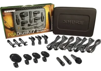 Kit De 7 Micrófonos Para Batería Con Estuche Shure Línea Pga Color Negro