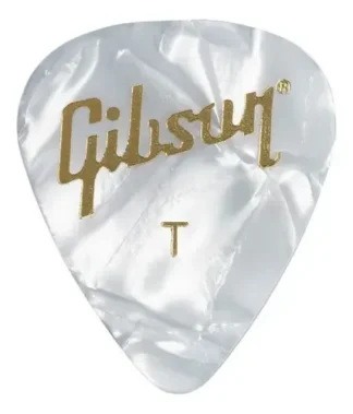 Pajita fina Gibson Pearloid White Aprw12 74t (paquete de 12), color blanco