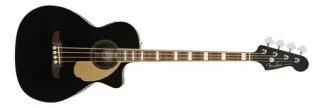 Bajo Electroaustico Kingman Bass Negro Con Funda Diestro Poli Brillante 4