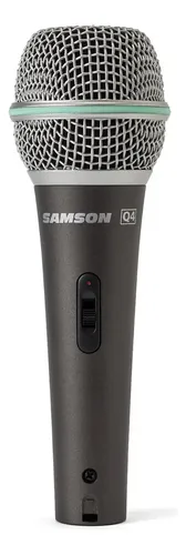Microfono Dinamico Supercardioide Vocal Samson Q4 Color Negro
