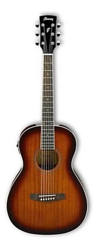 Guitarra Electroacústica Ibanez Pf Pn12e Para Diestros Vintage Mahogany Sunburst Nandu Brillante