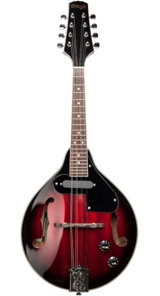 Stagg M50e Mandolina Electrica Tapa Pino Con Eq Redburst