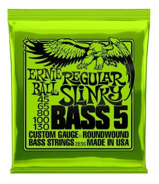 Ernie Ball 2836 Encordado Para Bajo 5 Cuerdas 45-130 Regular Slinky