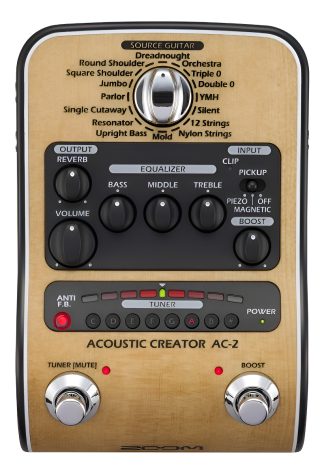 Zoom Ac2 Pedal Guitarra Acustica 16 Presets Salida Xlr