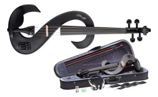 Stagg Evn 4/4 Violin Electrico Inc. Auricular Y Estuche Color Negro