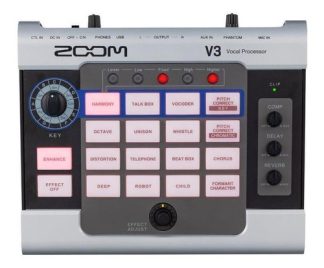 Zoom V3 Procesador Vocal Multi Efecto Color Gris Oscuro