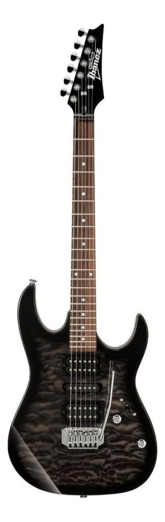 Guitarra Eléctrica Ibanez Rg Gio Grx70qa Gio De Álamo Transparent Black Sunburst Transparente Con Diapasón De Amaranto