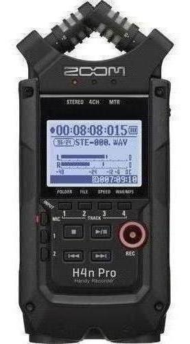 Zoom H4n Grabadora De Audio Profesional Portátil De 4 Pistas Color Negro