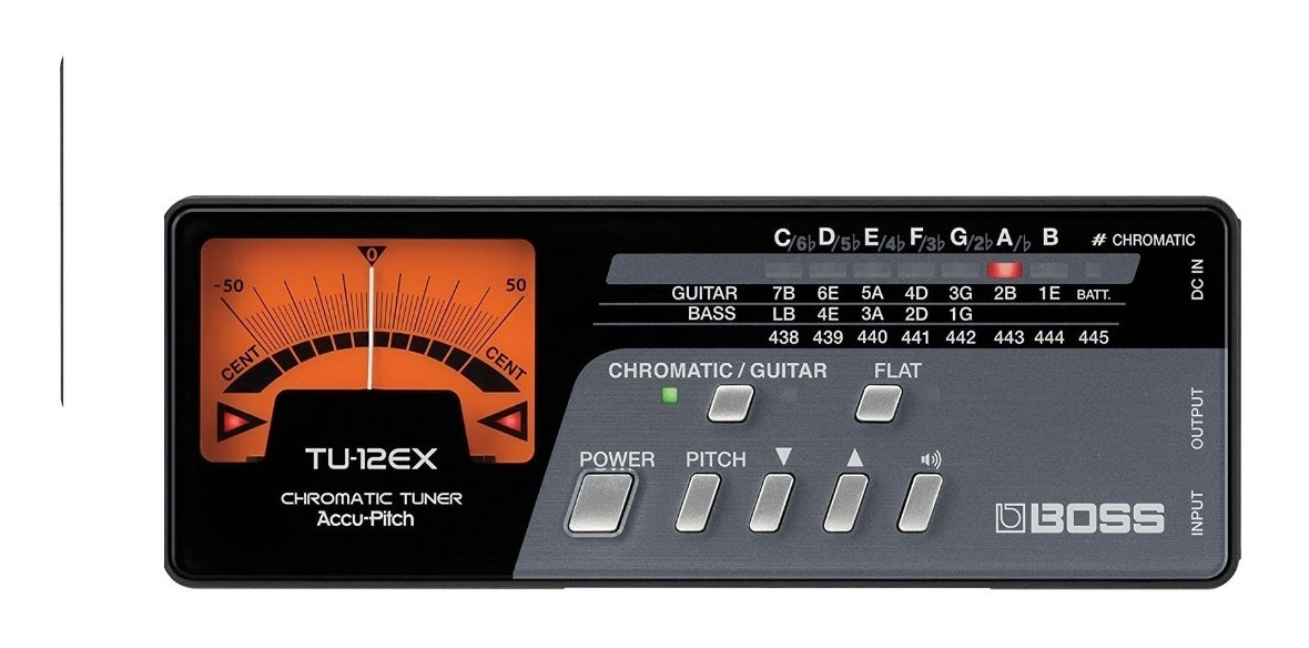 Afinador Cromatico Boss Tu12ex Guitarra Bajo Caja Cerrada