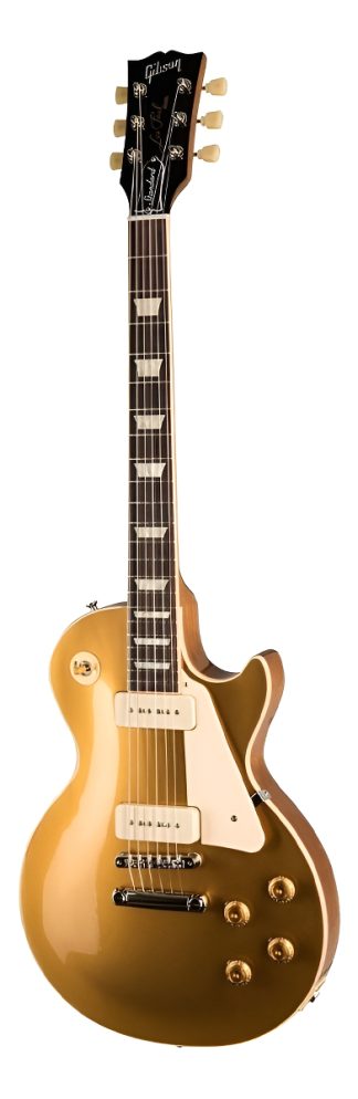 Guitarra Gibson Les Paul Standard '50s P-90 Arce/caoba Gold Top Diestro Palo De Rosa