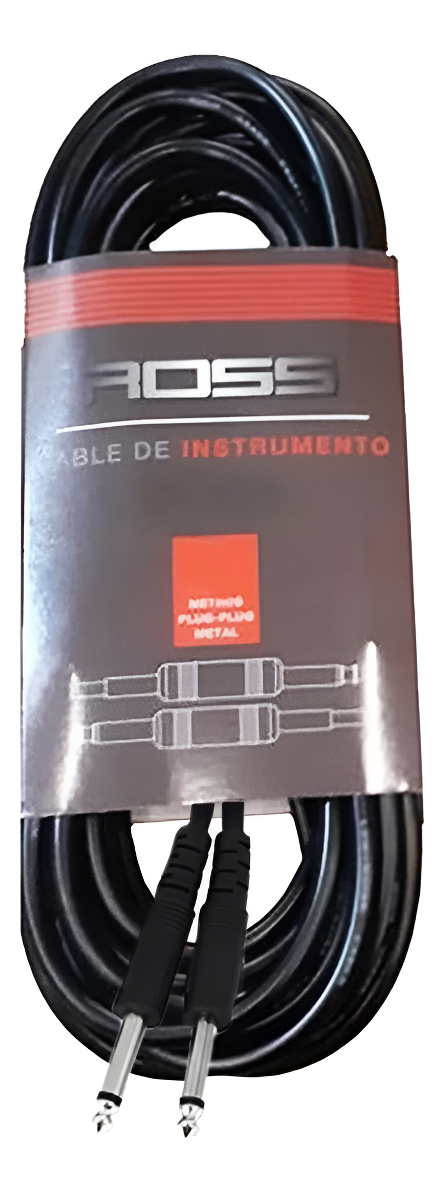 Ross Cable Plug Plug Instrumento 3 Metros