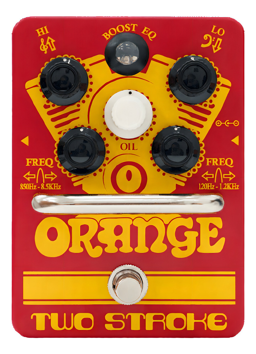 Pedal Boost Y Eq Orange Two Stroke Para Guitarra Eléctrica Rojo