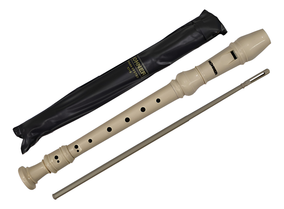 Hohner Flauta Dulce Soprano 3 Cuerpos Con Limpiador