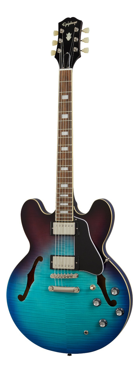 Guitarra Eléctrica EpiPhone Es-335 Figured Arce Blueberry Burst Brillante